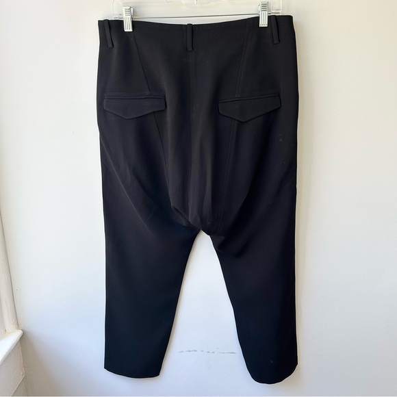 Nili Lotan black cropped slouchy high rise acetate pants - Picture 5 of 6